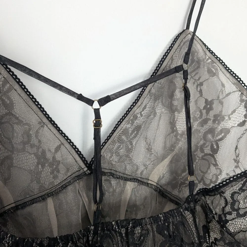 NWT Anthropologie Black Lace Bubble Dress Slip - Picture 8 of 11